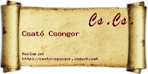 Csató Csongor névjegykártya