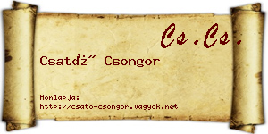 Csató Csongor névjegykártya